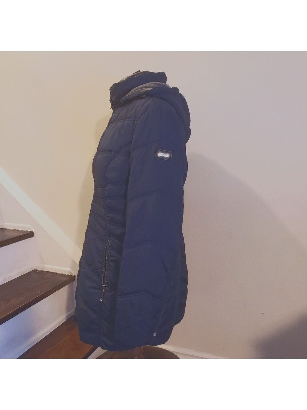 Novelti long hooded coat - Picture 2 of 10